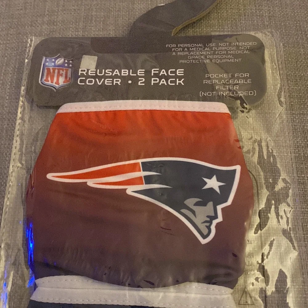 Patriots face mask pack of 2